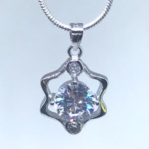 925 silver CZ pendant and chain